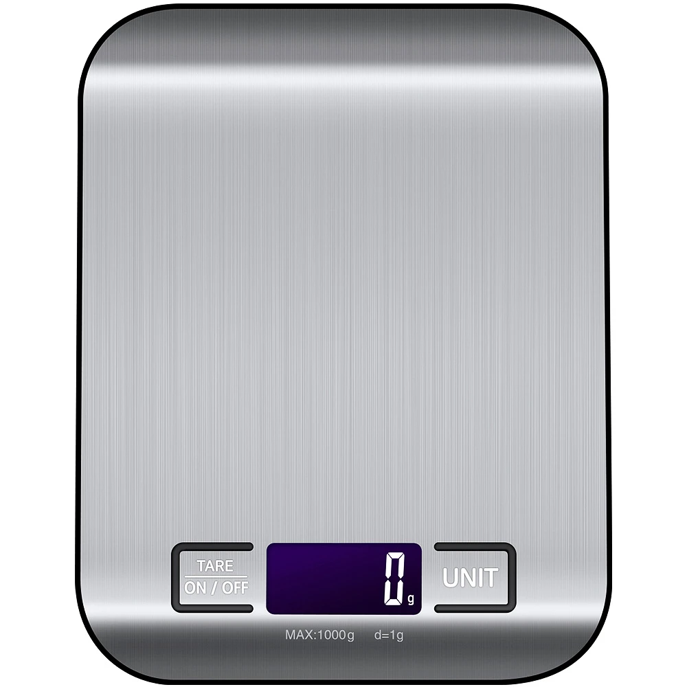 홈플래닛 1kg 주방저울 정면과 화면