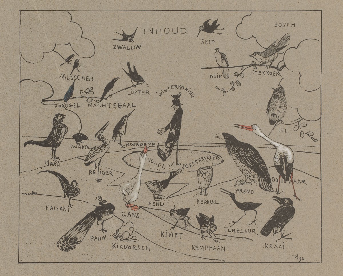 Verschillende vogelsoorten 1892