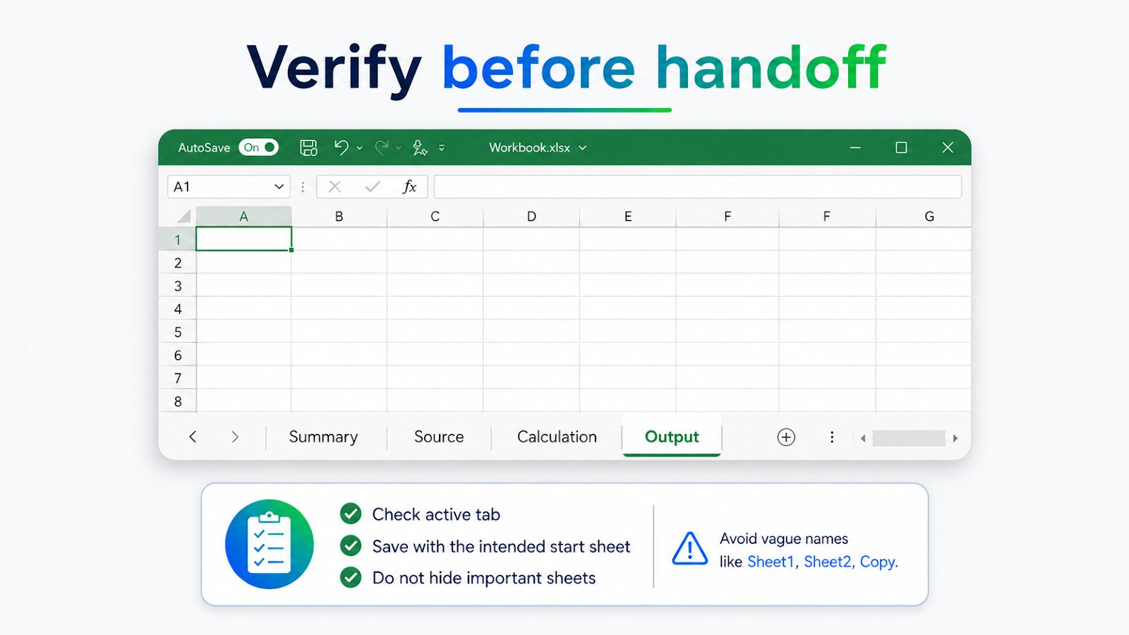 Faster Sheet Navigation in Excel worked example