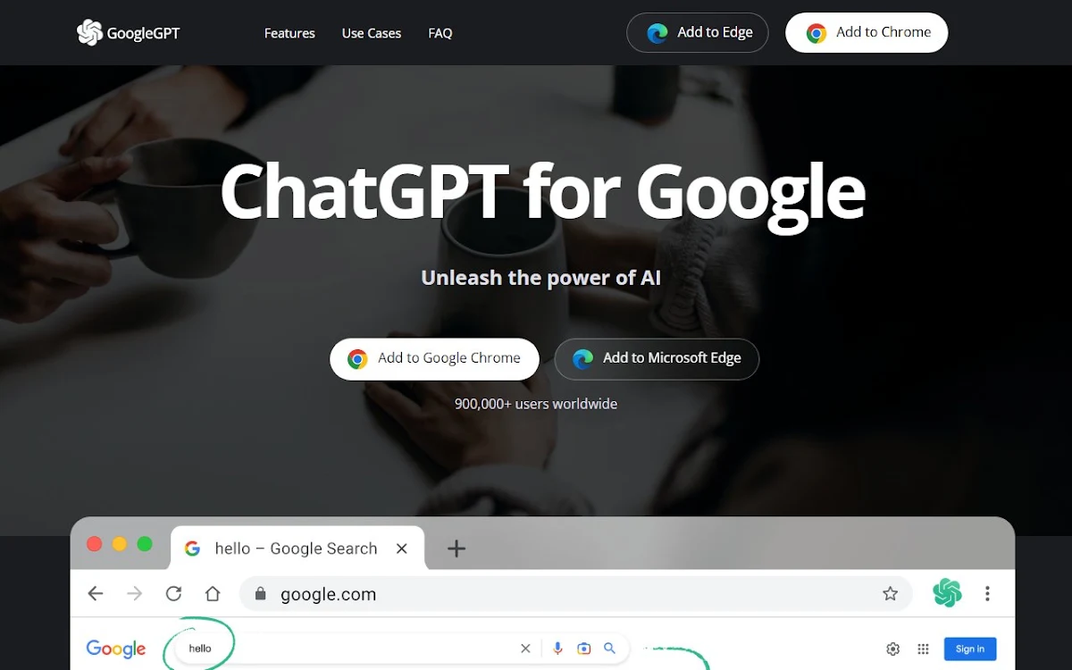 Captura de SearchGPT