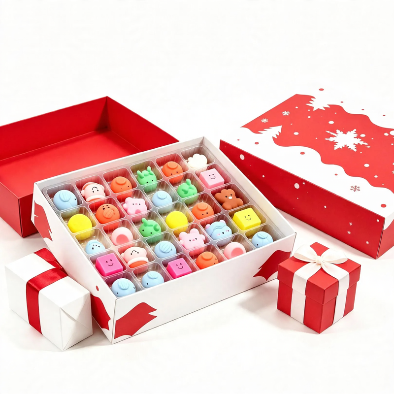 Weihnachts-Adventskalender mit TPR-Spielzeug