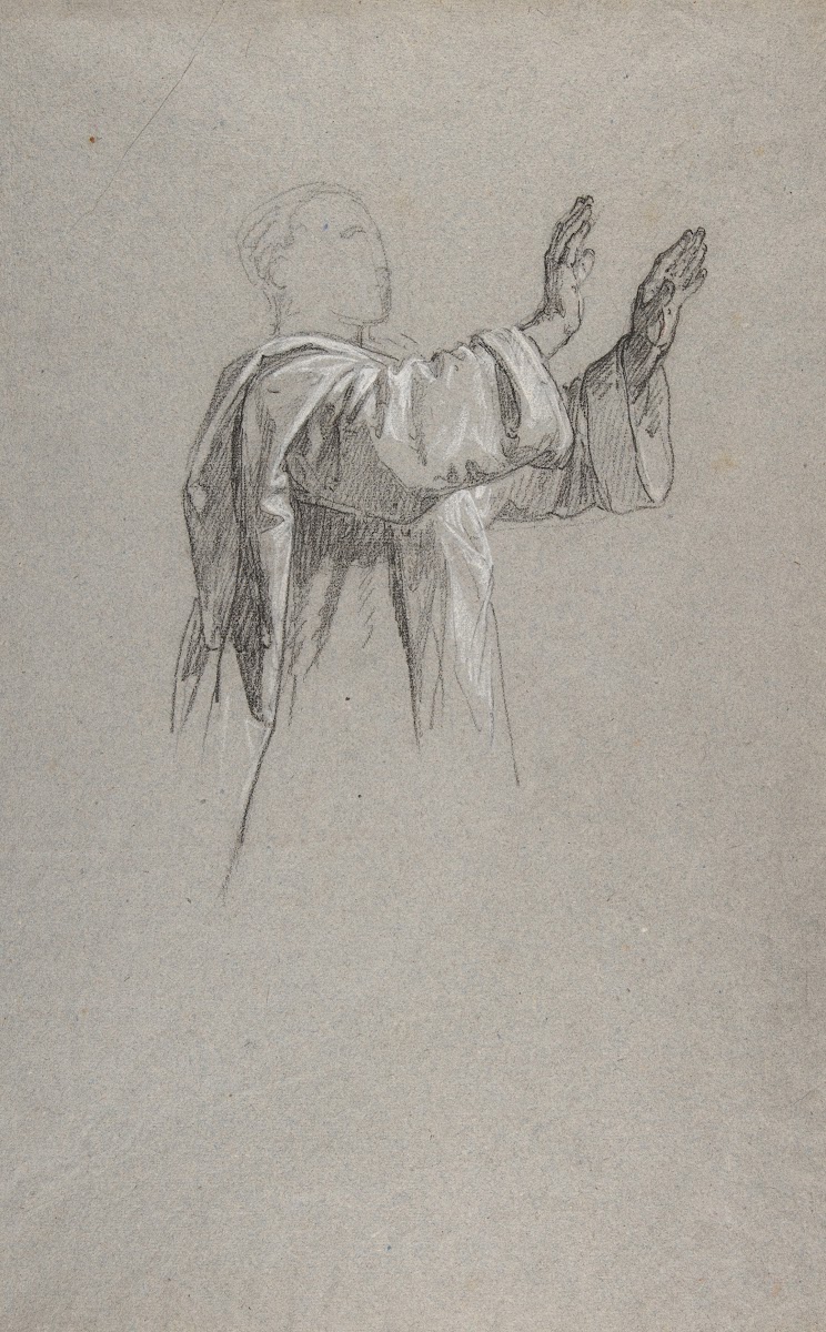 Cleric with Raised Arms 19th Century