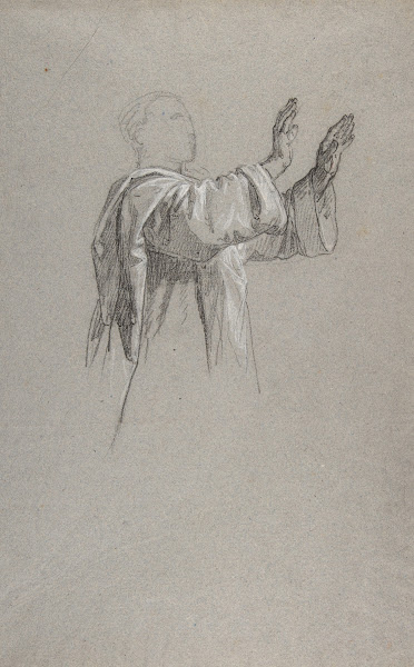 Cleric with Raised Arms 19th Century