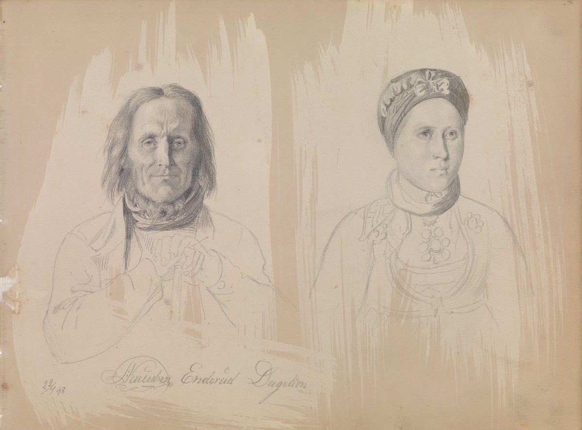 Pål Knutsen Enderud Uvdal and Woman 1848