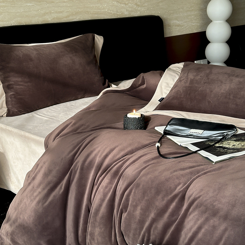 Milk fiber bedding, two-tone, winter warmth