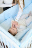 Bedding set for a baby crib 6 el Twins Beau blue
