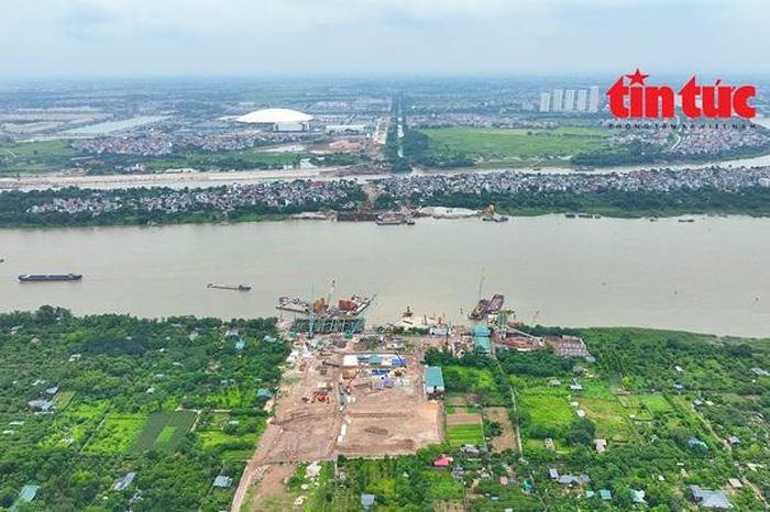 Toàn cảnh dự án cầu Tứ Liên cùng Trục đại lộ cảnh quan sông Hồng - Báo Tin Tức TTXVN
