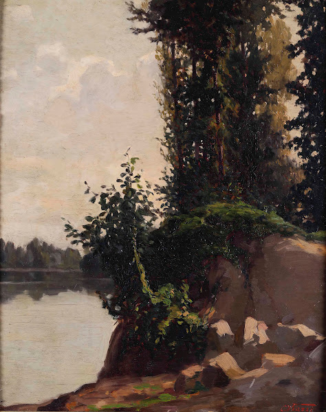Paesaggio sullOrba con roccia e rampicante 1903 1908