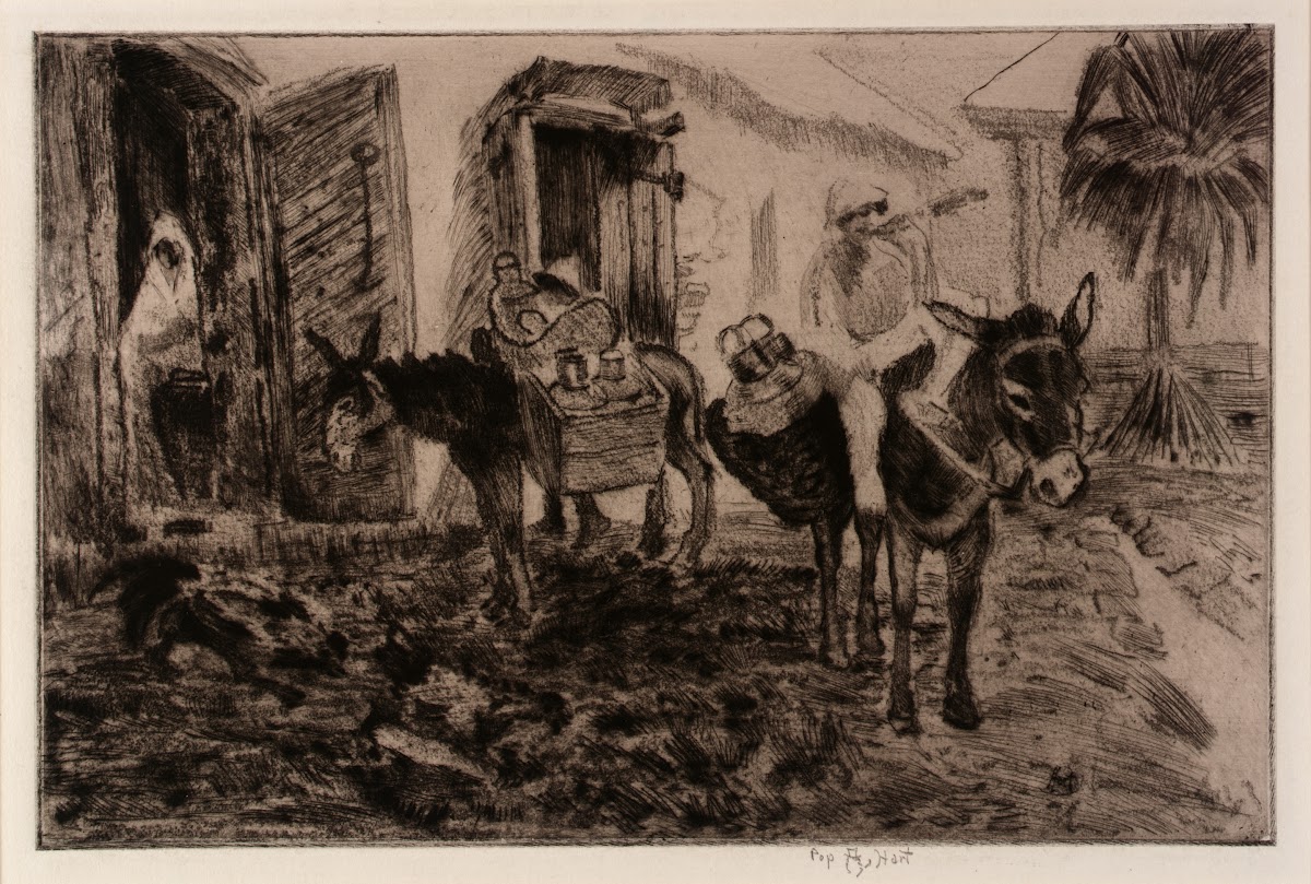 Boy and Donkeys 1924
