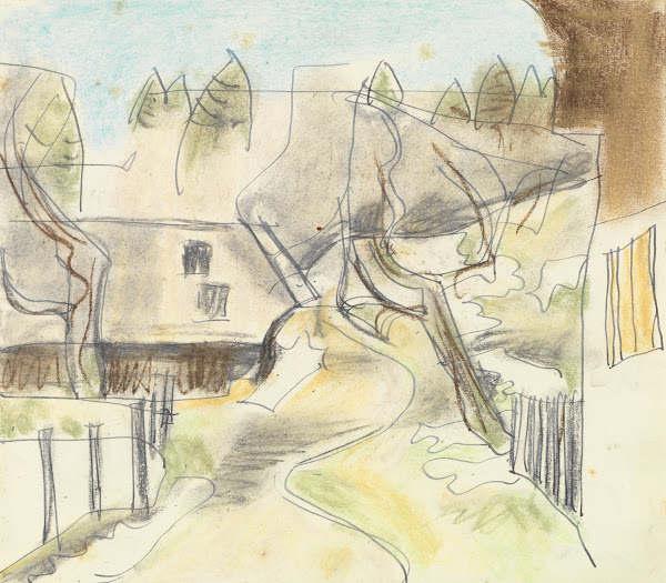 Höll Vor dem Haus im Winter Straße