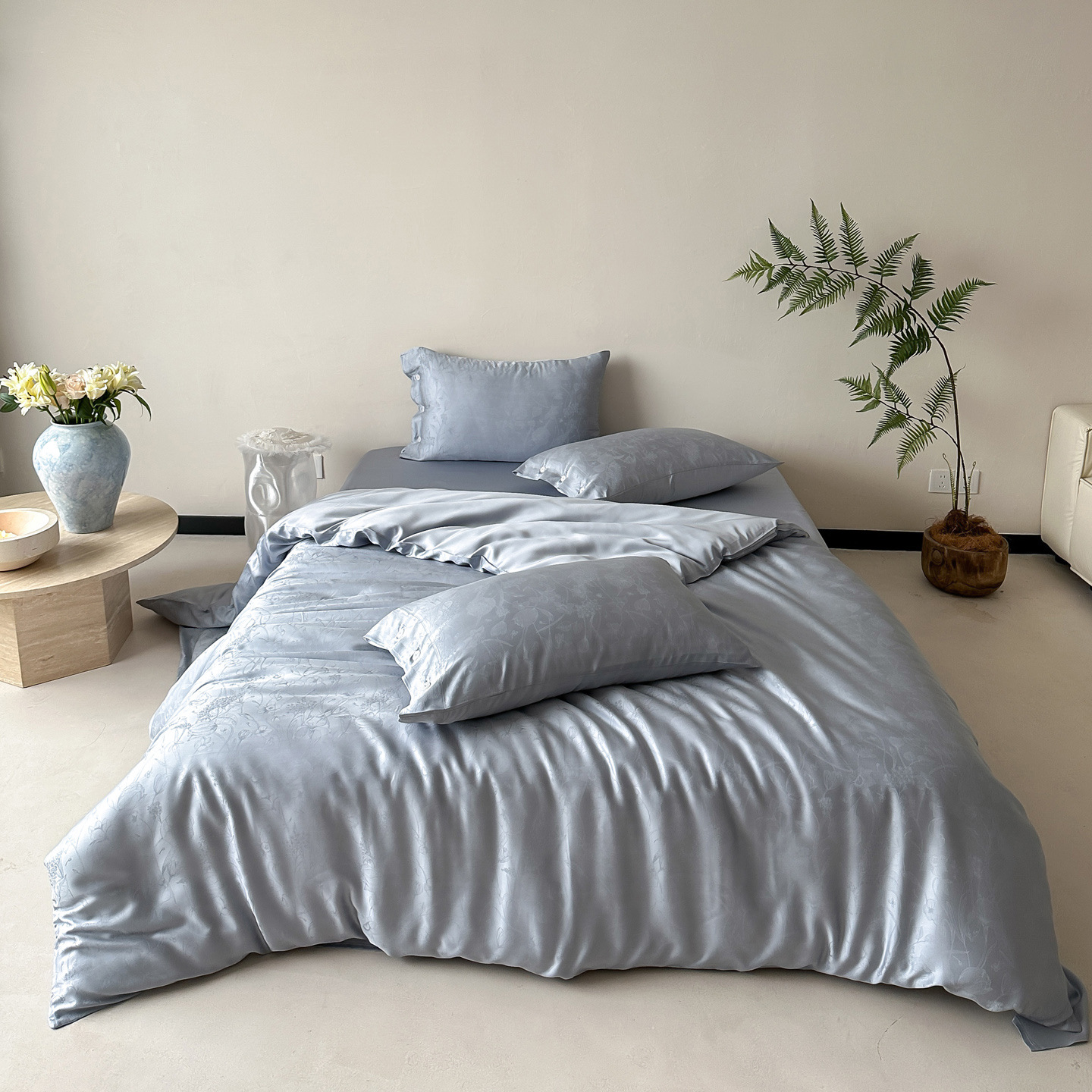 Lyocell-Bettwäsche-Set, 4-teilig, kühlend
