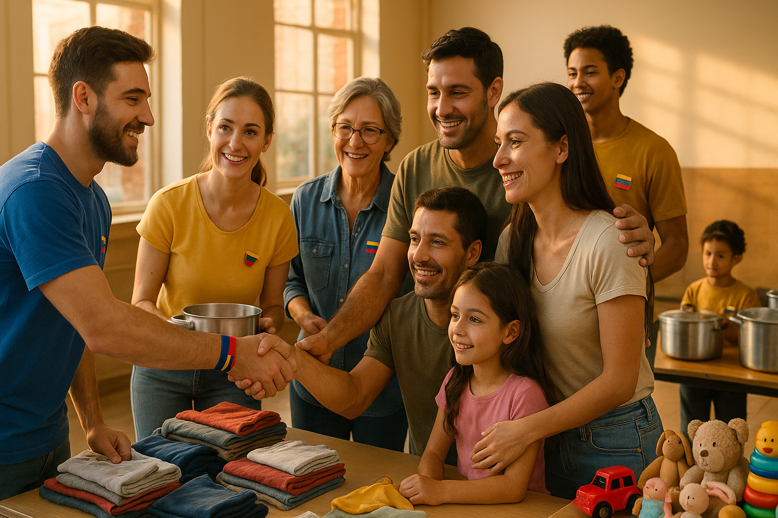 Venezolanos en el exterior organizan una donatón comunitaria con peroles y ropa