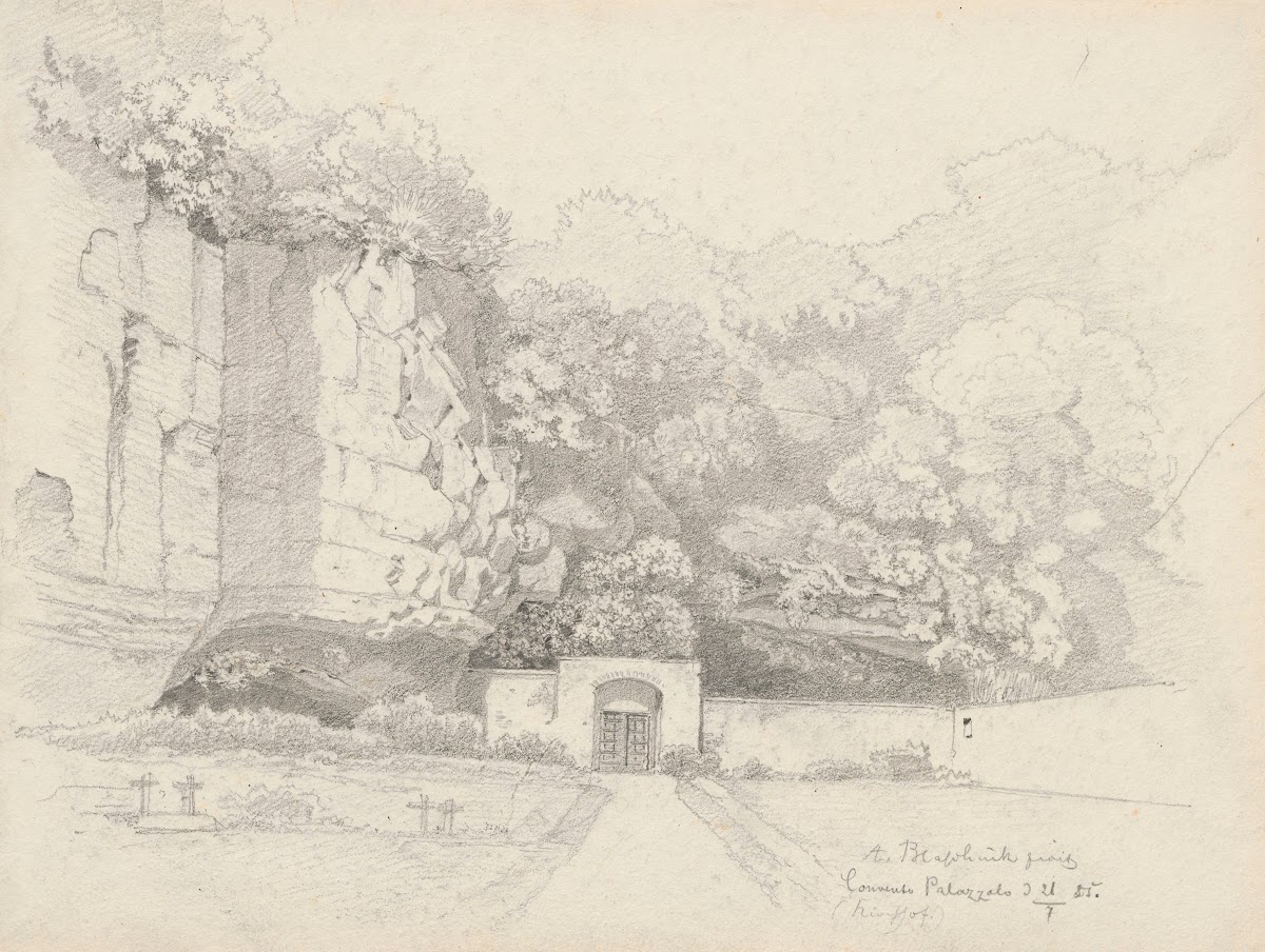 Monastery cemetery in Palazzuolo on Lake Albano 1855