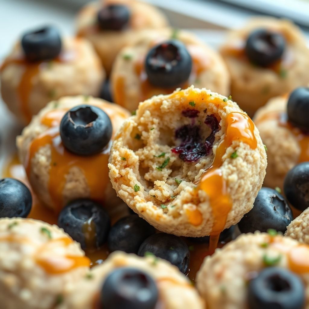 Easy Lemon Blueberry Protein Bites for a Healthy Snack (5-Minute, No-Bake) finished