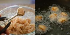 Bắc chảo ngập dầu lên bếp, khi dầu nóng đều thì cho từng viên gà vào chiên vàng. Gà chín thì vớt ra để ráo trên giấy thấm dầu sau đó cho vào chảo đựng hỗn hợp sốt và trộn đều, có thể rắc thêm đậu phộng rang nếu muốn.