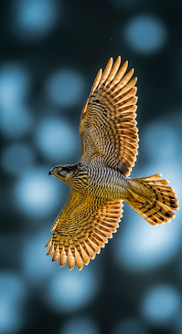 Flying Juvenile Goshawk
