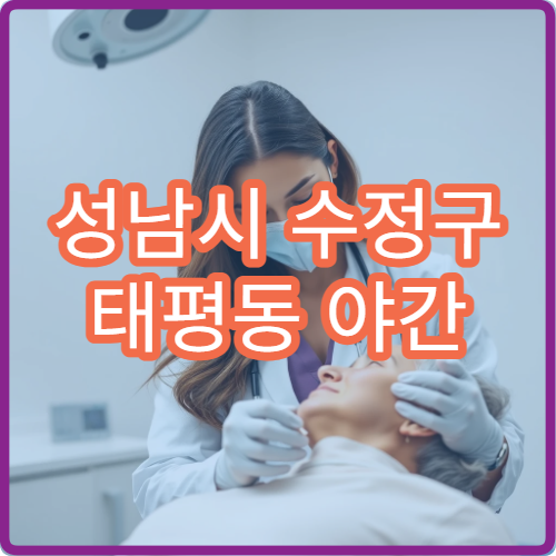 성남시 수정구 태평동 야간 이비인후과 진료 가능한 병원 귀코목 진료 안내