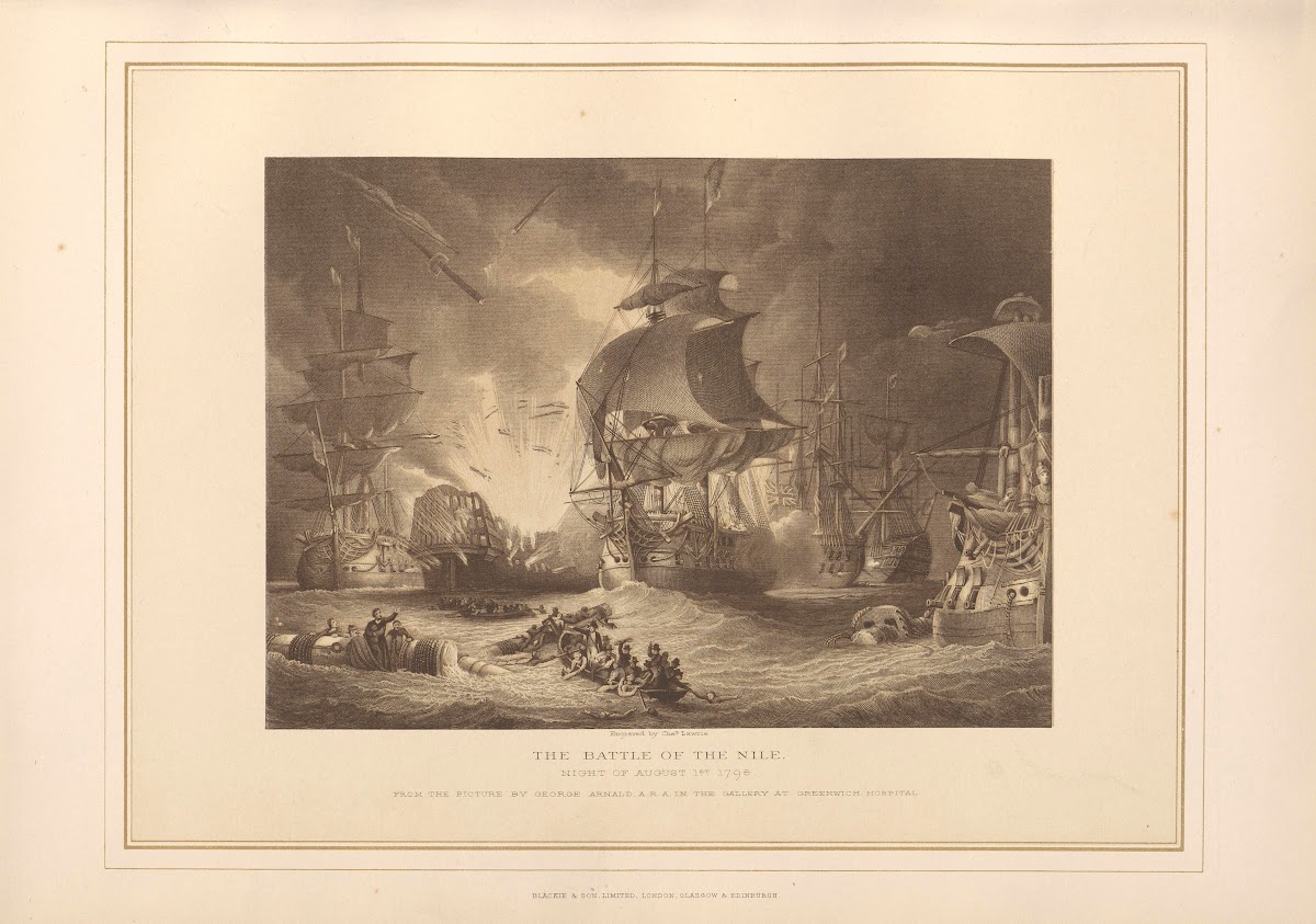 The Battle of the Nile  George Arnald 19th century
