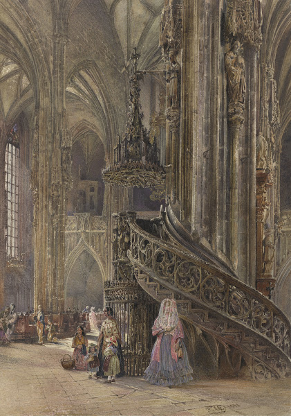 The Interior of the Cathedral of Saint Stephen at Vienna 1841