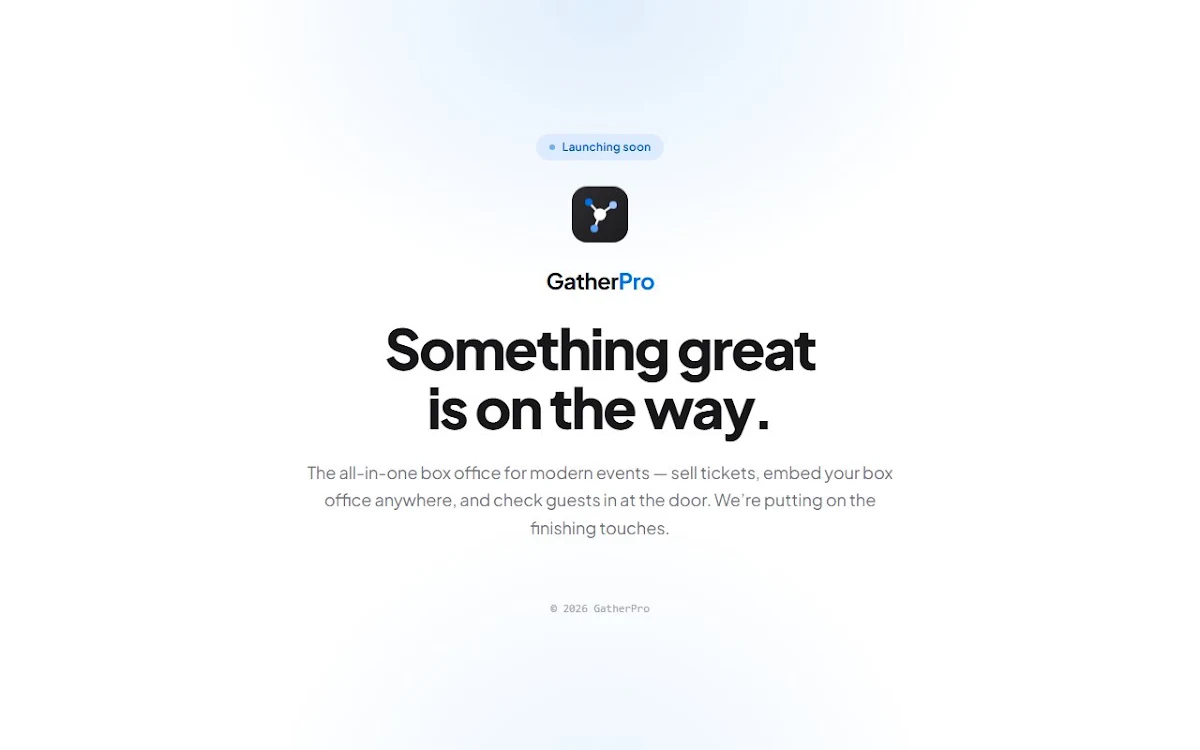 Captura de Gatherpro.events