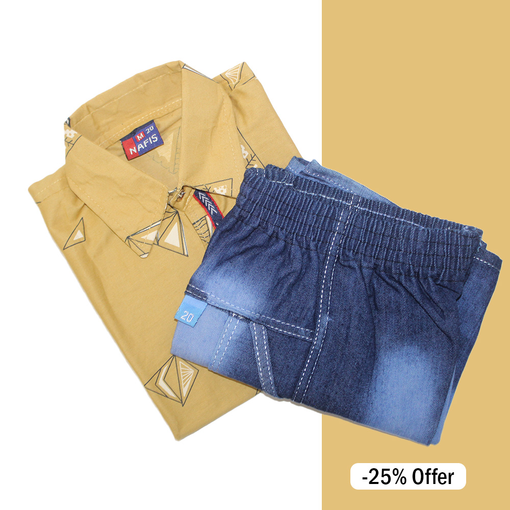 Shirt and Pant | Half Sleeve All Over Printed Shirt and Shorts Set For Boys | YCSIHCG57V