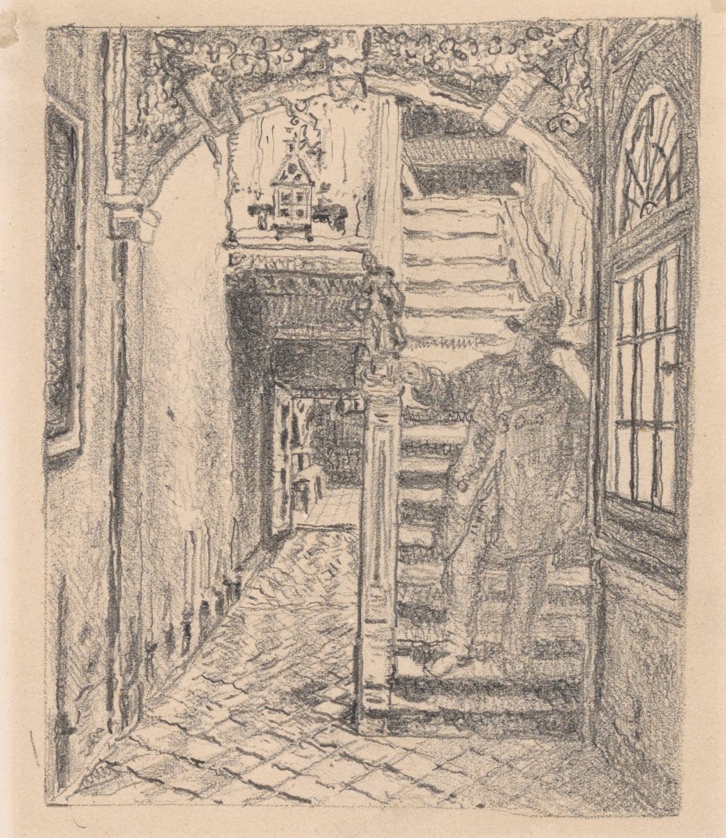 The Stairs of the Waterhouse in Antwerp