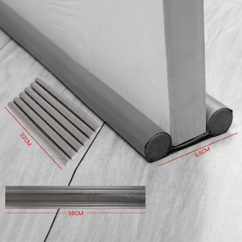 Double-sided door bottom seal, leather, 96 cm