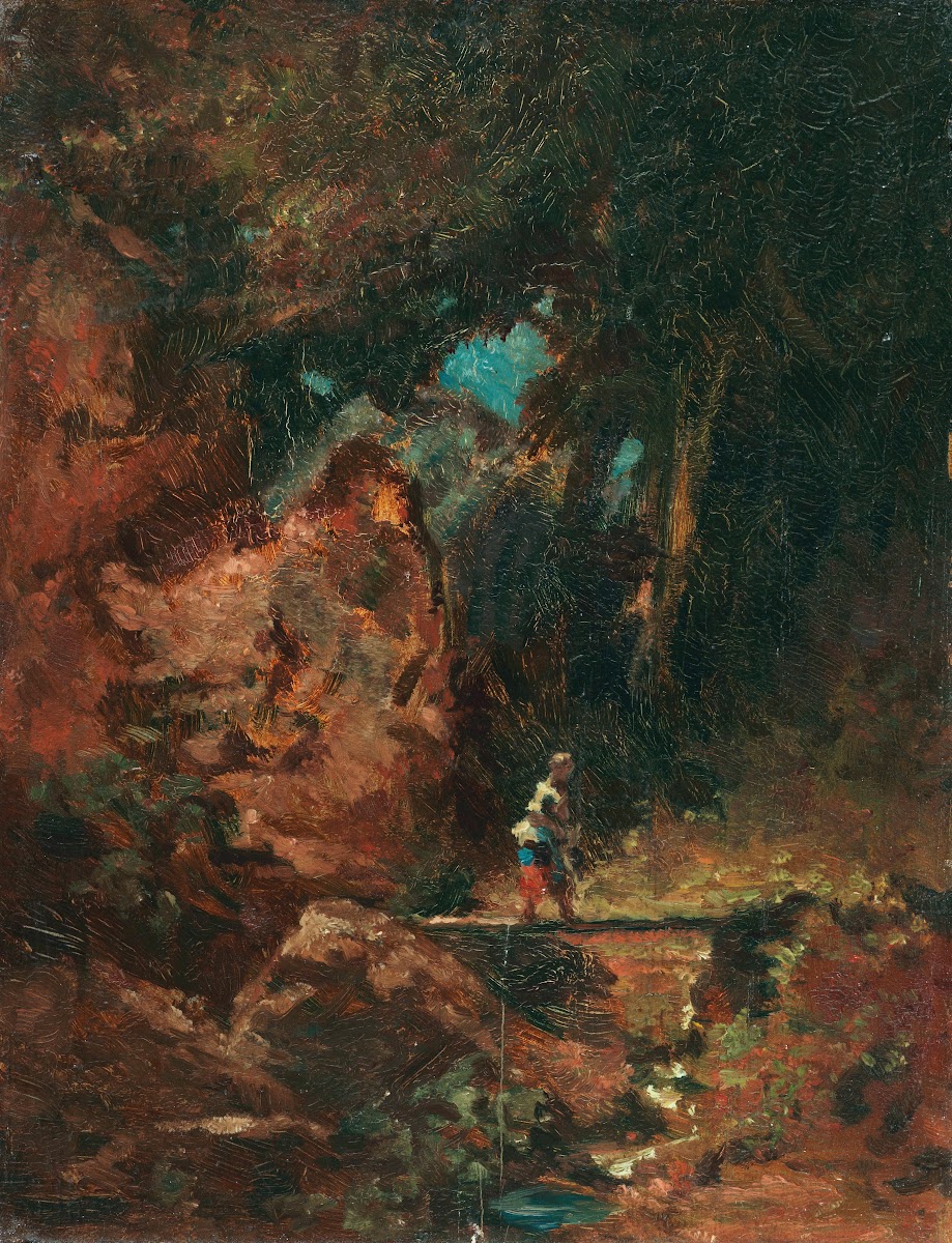 Die Sennerin auf dem Waldsteg 1875