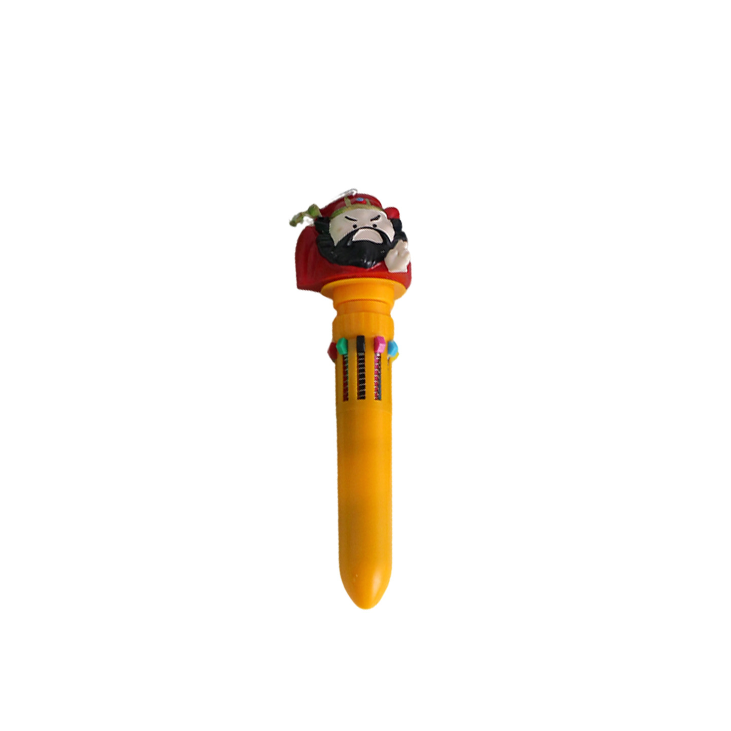 Multicolored ballpoint pen with figure design, 10 colors