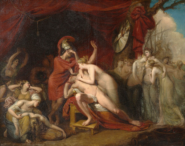 Achilles frantic for the loss of Patroclus rejecting the consolation of Thetis 1