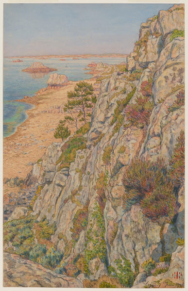 Roc Neveu  La falaise de loiseau Loguivy 1906