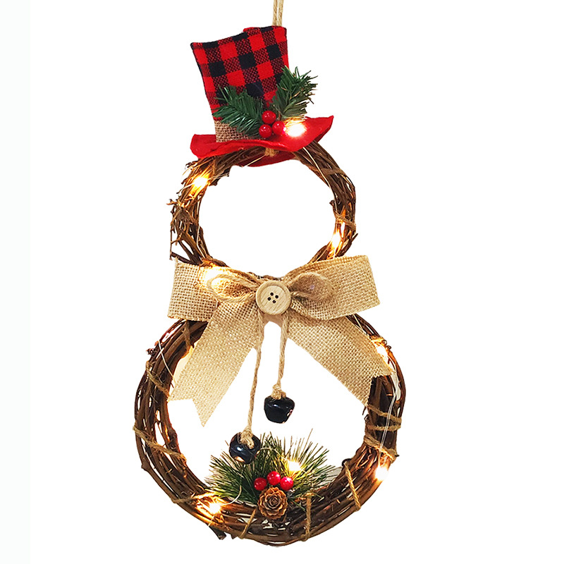 Dekorativer Weihnachtskranz aus Holz, Wand- und Türschmuck