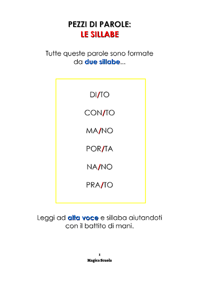 Anteprima della prima pagina: Le sillabe