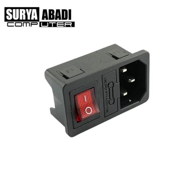 SOCKET AC POWER 3 IN 1 SWITCH FUSE 