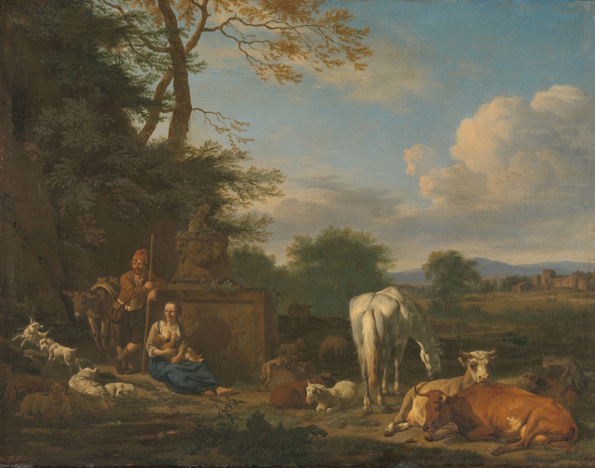 Arcadian Landscape with resting Shepherds and Animals 1664