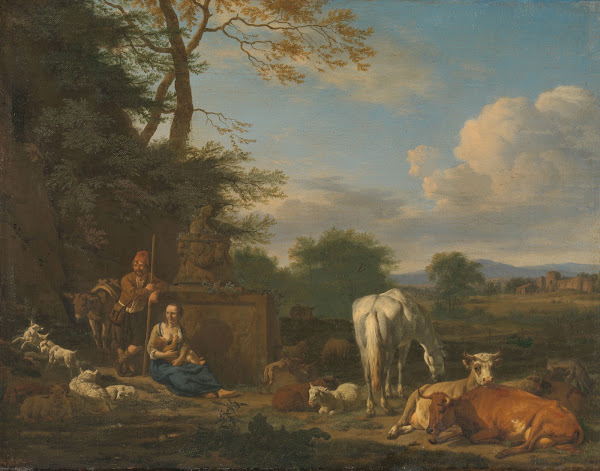 Arcadian Landscape with resting Shepherds and Animals 1664