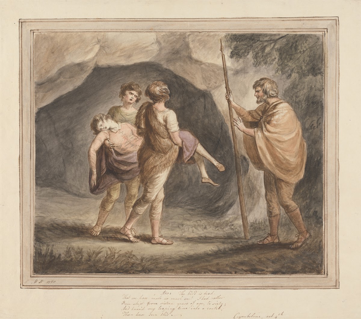 Arviragus Bearing Imogen as Dead in his Arms Cymbeline Act IV Scene II 1780