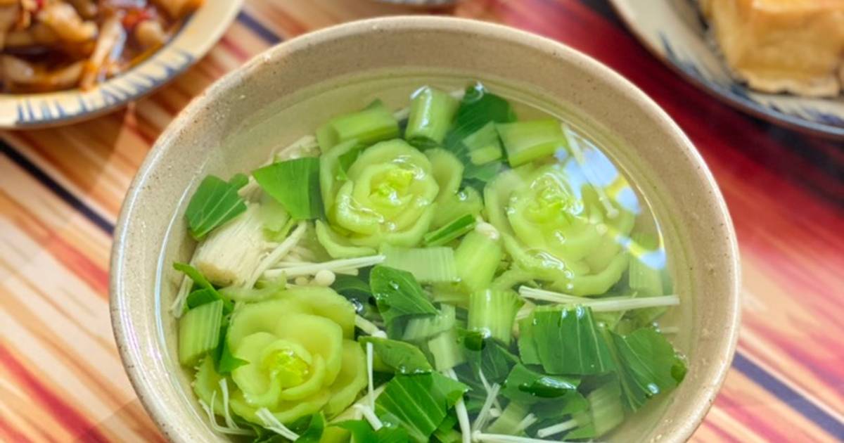 Canh Cải Thìa Nấm Kim Châm