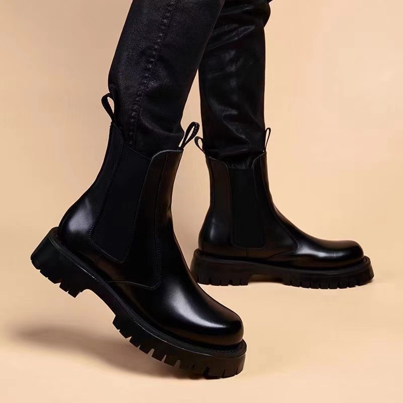 Men's Chelsea boots made of cowhide, breathable