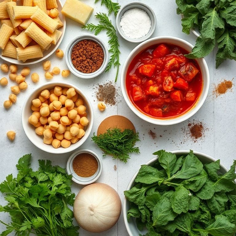 Ingredients for Easy Sun‑Dried Tomato Gnocchi Soup with Chickpeas and Kale: Comfort‑Bite & Time‑Saver