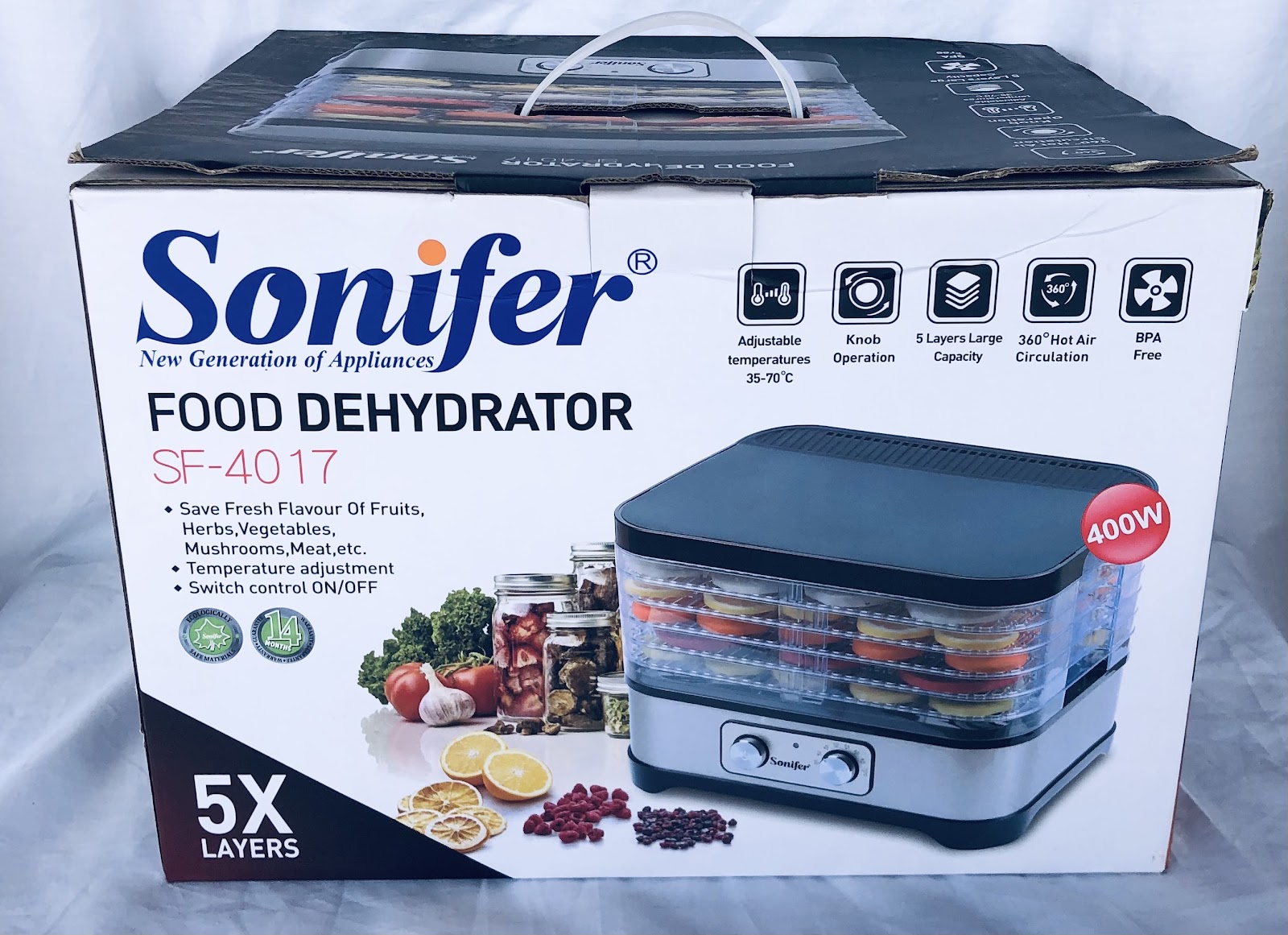 Sonifer Food Dehydrator 5x (SF-4017)