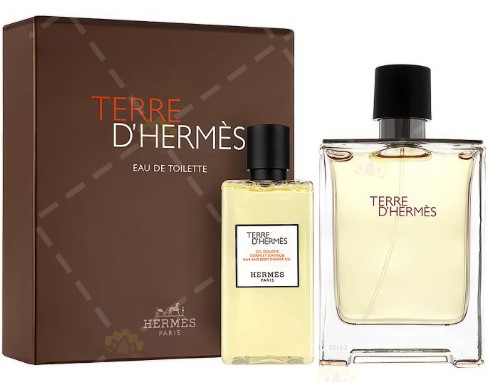 ESTUCHE HERMES TERRE DE HERMES HOMBRE 2PZS 100ML EDT + GEL DE BAÑO