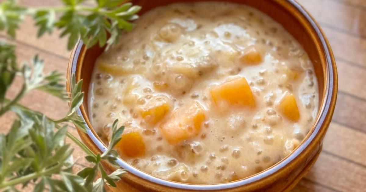🌱 Chè Chuối Bí Đỏ Bột Báng Cốt Dừa (Vegan)