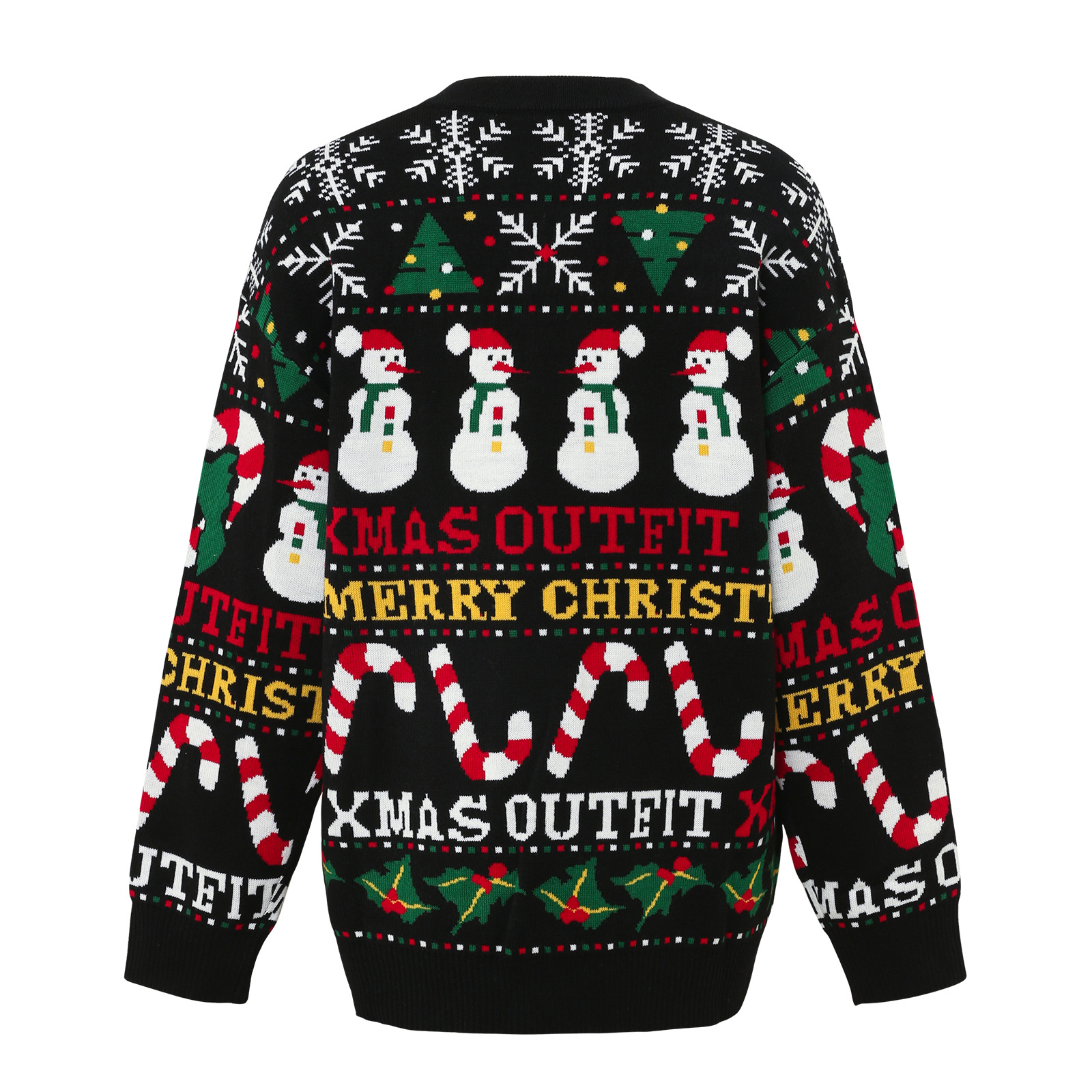 Festive Jacquard Knitted Sweater