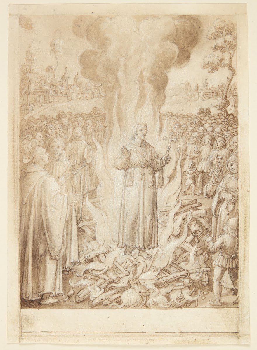 S Giovanni Alberti Fiorentinos historie Abbed Petrus beviser ved ildprøven at bi