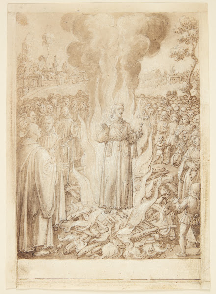 S Giovanni Alberti Fiorentinos historie Abbed Petrus beviser ved ildprøven at bi