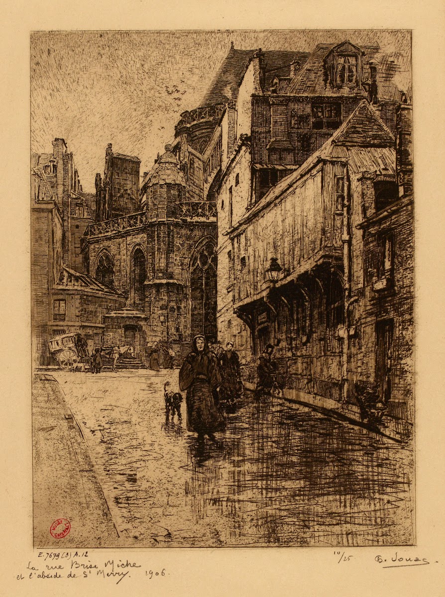 La rue Brise miche et labside de St Merry 1906