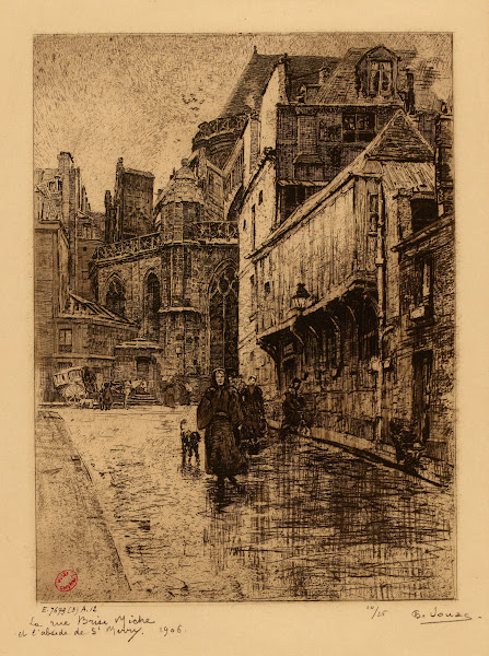 La rue Brise miche et labside de St Merry 1906