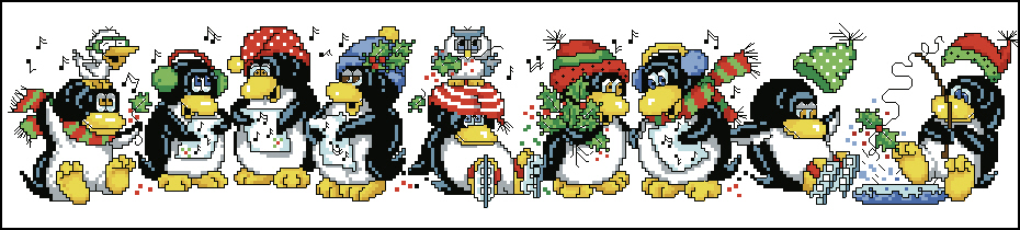 CMP DW5416 Christmas Penguin Row