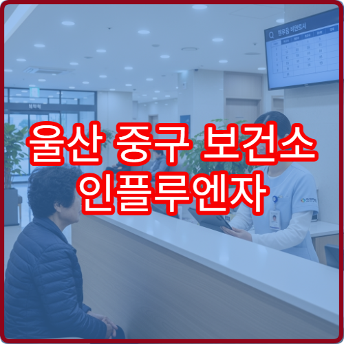 울산 중구 보건소 인플루엔자 예방접종 기간과 65세 이상 우선 대상